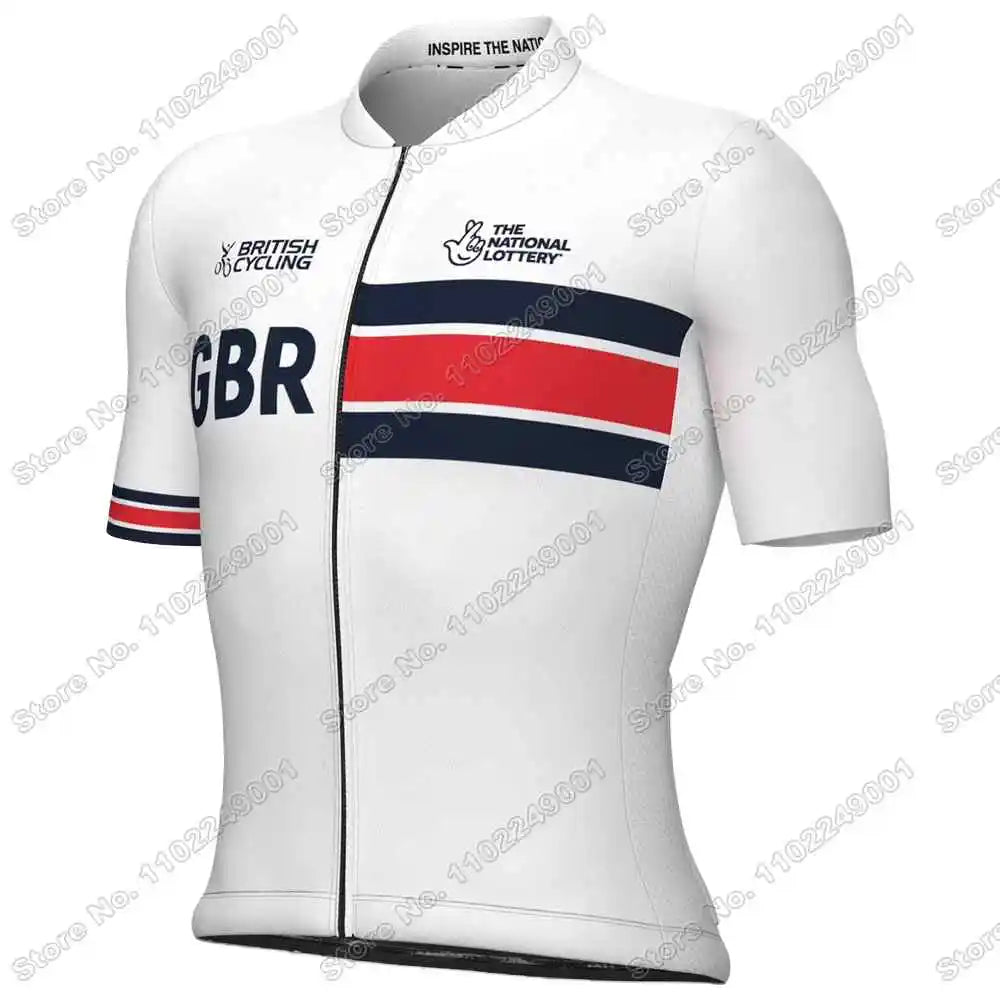 2025 GBR Team Cycling Jersey Long Sleeve World Champion Cycling Clothing Men Race Road Bike Shirts Bicycle jacket Torange
