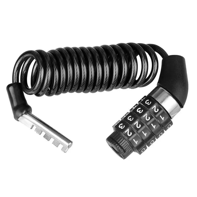 Bicycle Lock Steel Cable Chain Security Password 4 Digit Lock Anti-Theft Combination Number Code Safety Bike Bicycle Accessories