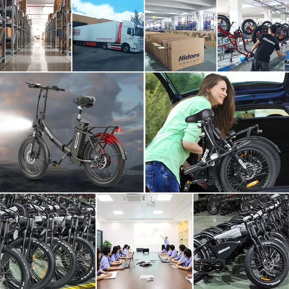Hidoes C1 Electric Bike 750W Motor 48V13AH Lithium Battery All terrain Aldult E-bike 20-inch Tire City Folding Electric Bicycle