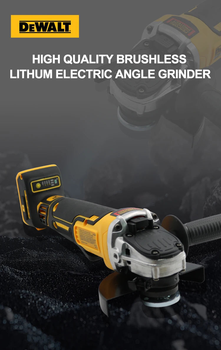 DEWALT DCG406 Kit 100/125MM 20V Angle Grinder Brushless Maglev Metal Cutting Charging Angle Grinder No Battery