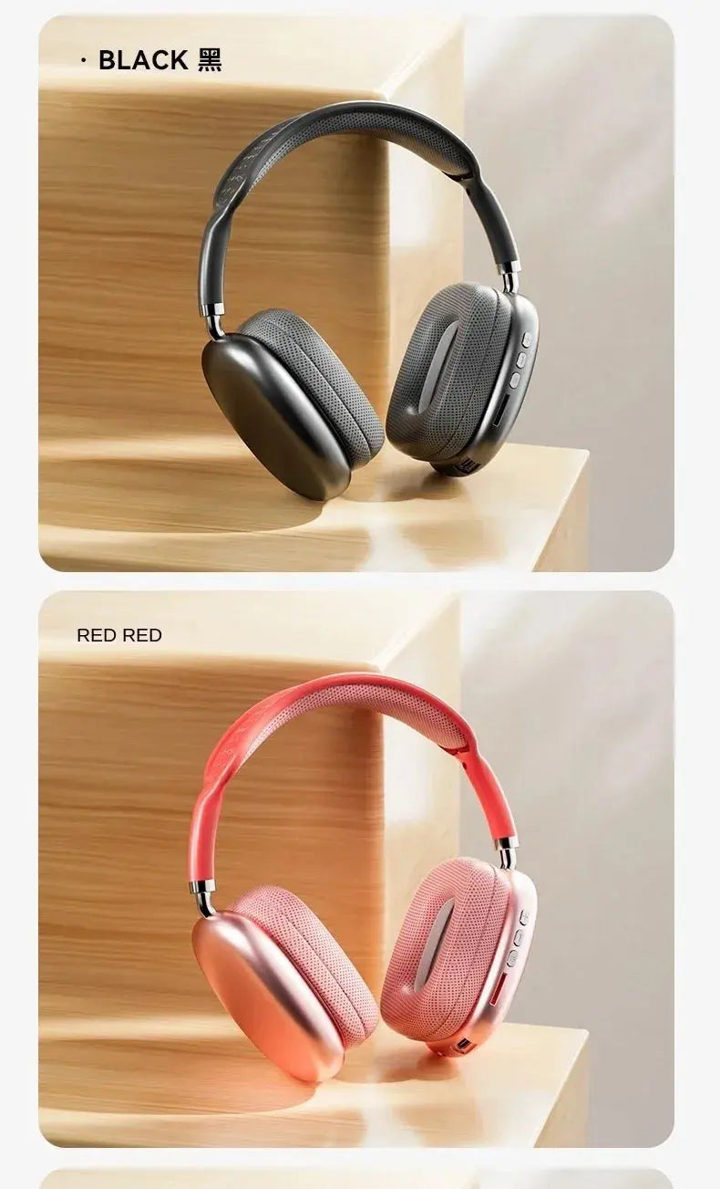 NEW P9 Pro Max Air Wireless Bluetooth Headphones Noise Cancelling Earphones Mic Pods Over Ear Sports Gaming Headset For Apple Torange