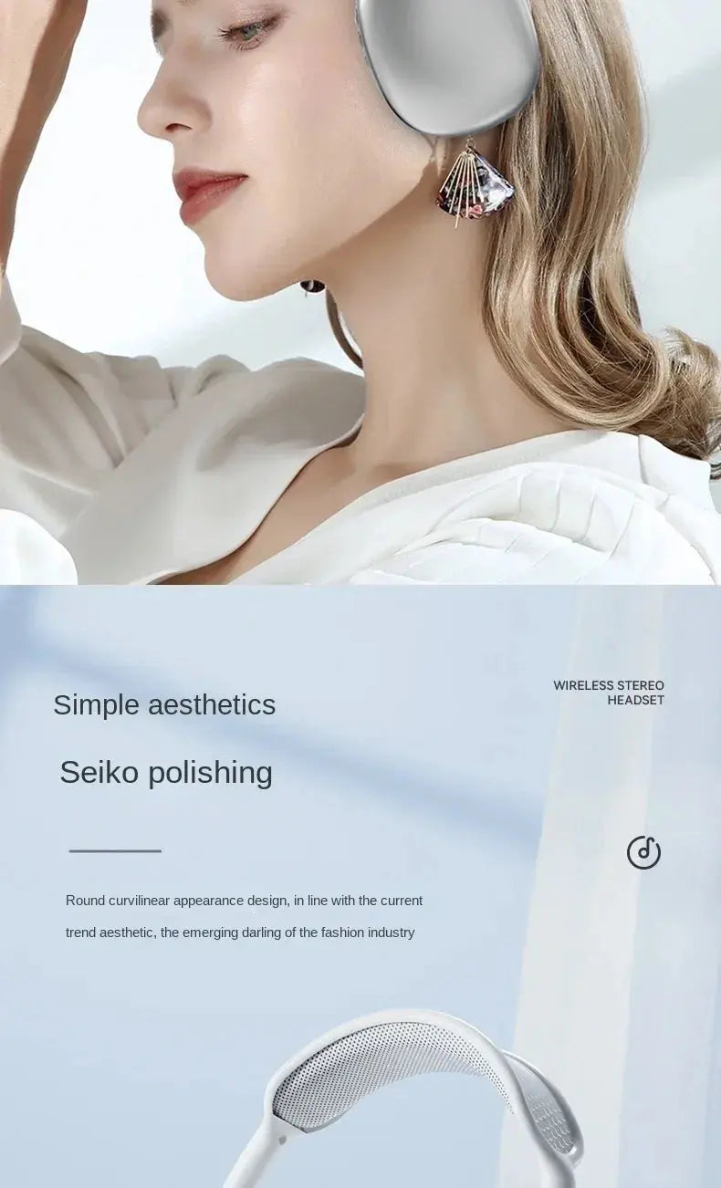 NEW P9 Pro Max Air Wireless Bluetooth Headphones Noise Cancelling Earphones Mic Pods Over Ear Sports Gaming Headset For Apple Torange