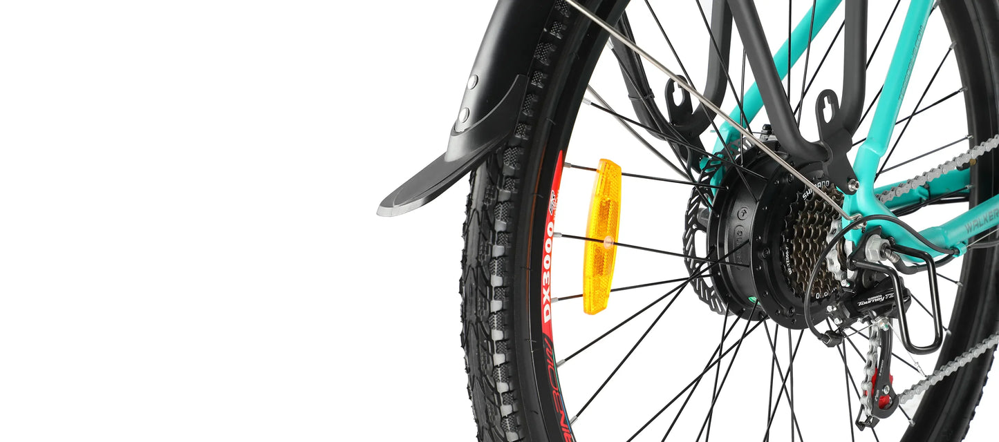 TESWAY E Bike For Adults 500W Motor 48V 12AH Battery 27.5*2.4-inch Tires 40km/h Max Speed 90km Range Mechanical Disc Brakes