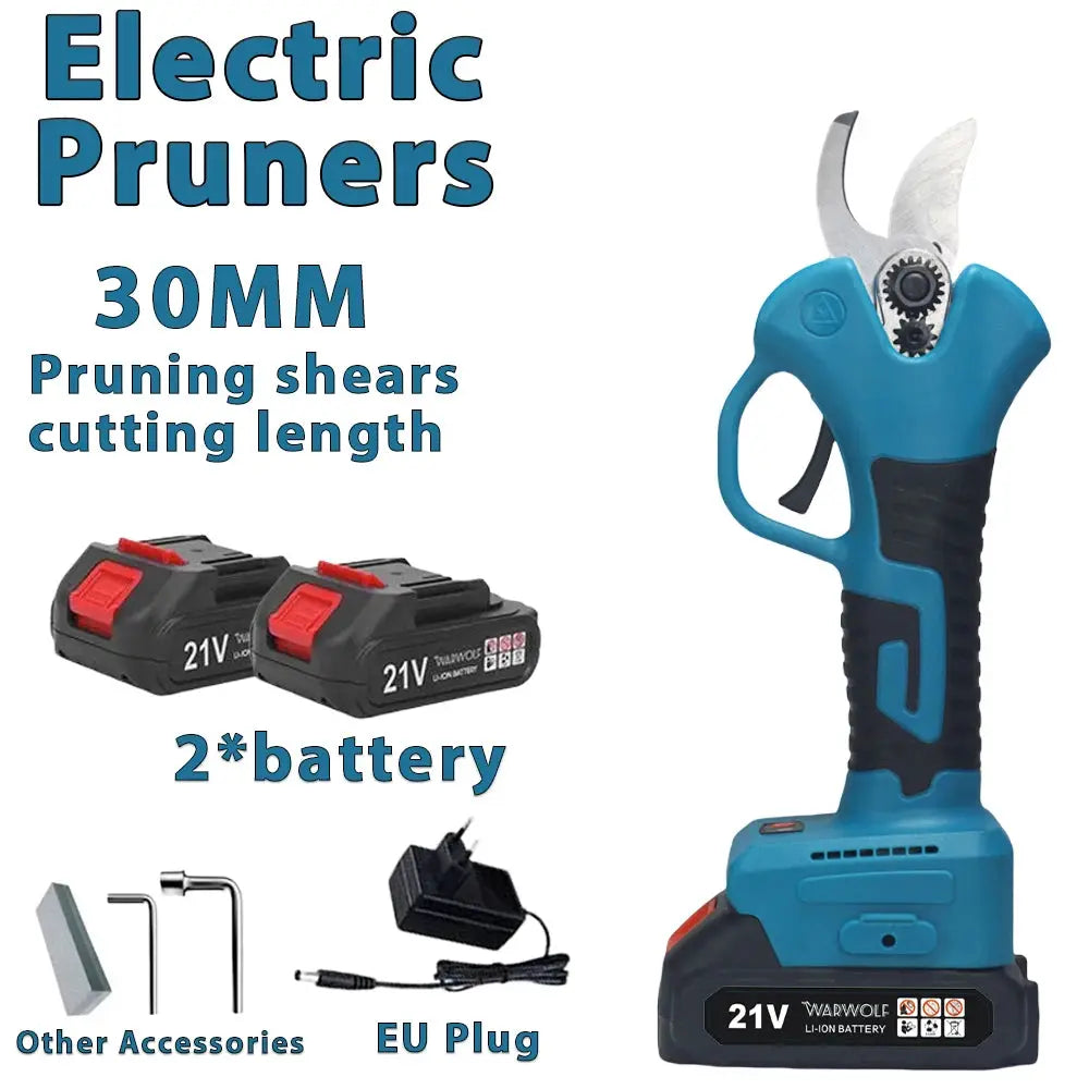 30mm Cordless Electric Scissors Pruning Shears Tree Garden Pruner Cutter Branches Pruning Power Tools For Makita 18v Battery Torange