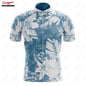 15 Styles Floral Cycling Jersey for Men Short Sleeve Reflective MTB Maillot Downhill Pro Team Mountain Bicycle Clothing Summer Torange