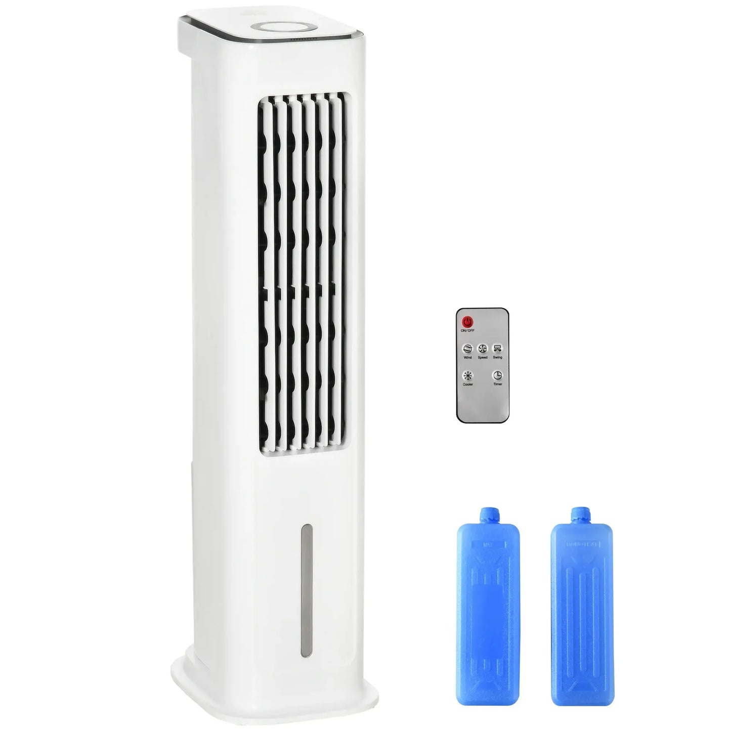 💨 HOMCOM Ice Cooling Tower Fan – Oscillating Air Cooler with Timer (White) DS