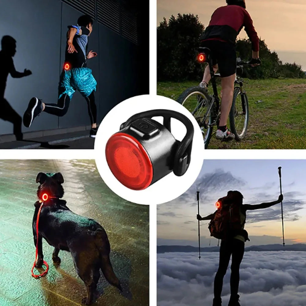 Bicycle Taillights Waterproof MTB Bike Lamp Battery Powered Warning Cycling Tail Light LED Headlight Rear Lamp Torange