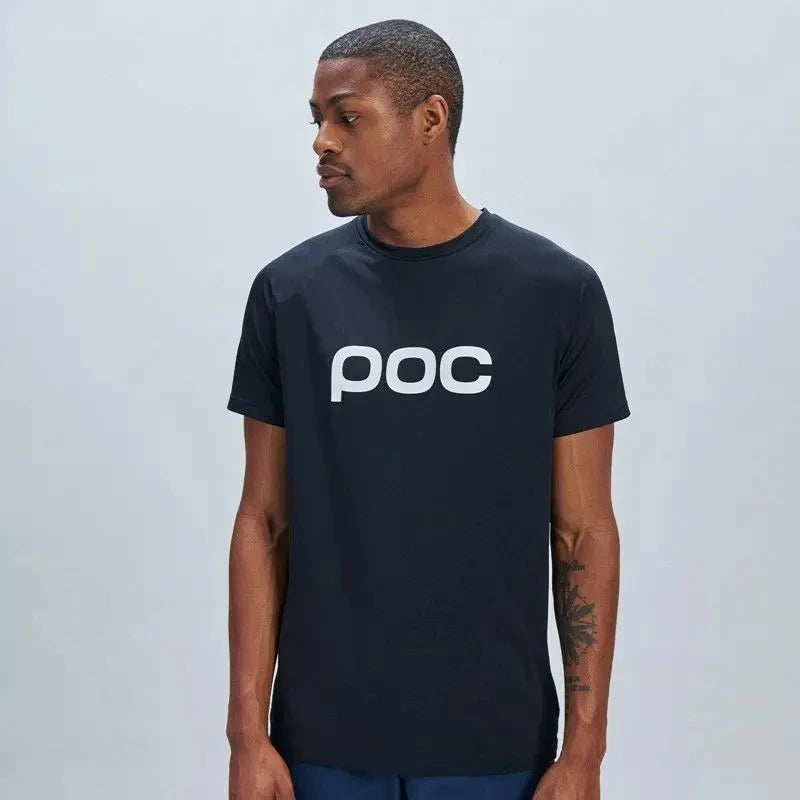 POC Long-sleeved sportswear DH Cycling Clothing Motorcycle T-Shirt Marathon running quick-drying sweat-absorbing sportswear Torange