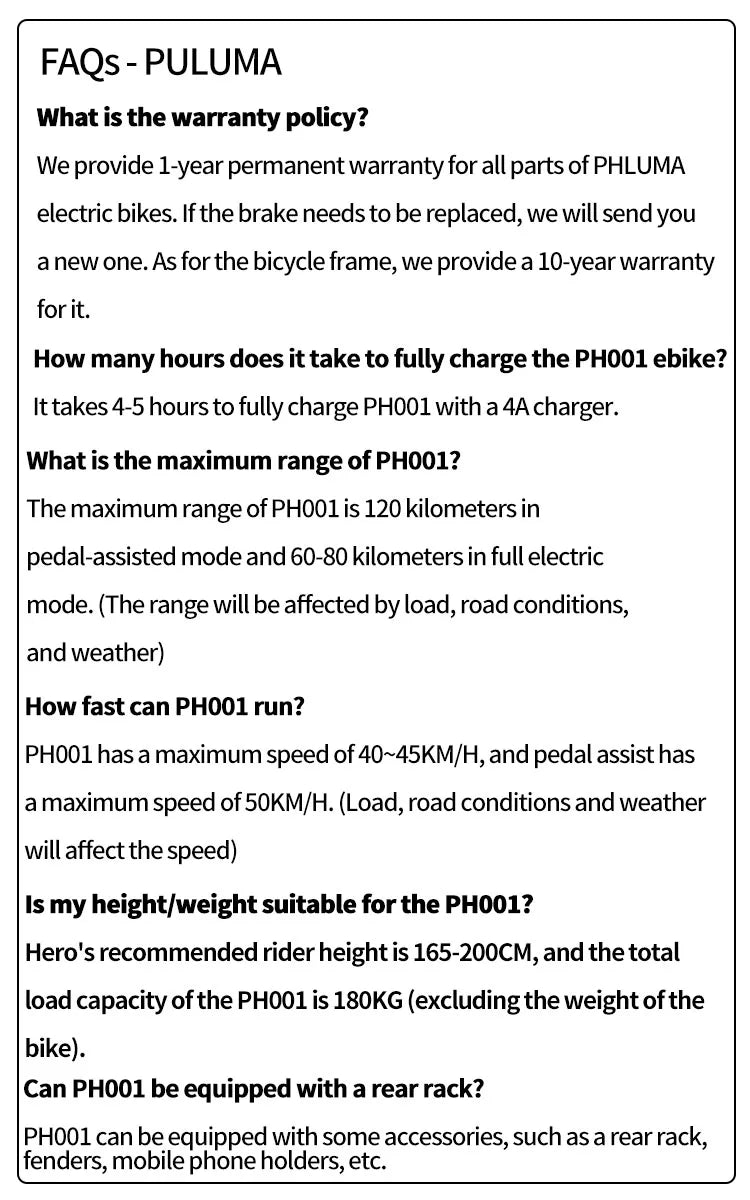 PH001 Electric Bicycles Peak 1000W Motor 48V 20AH Battery Off-Road VTT Electric Mountain Bike 27.5 Inch Fat Tire Electric Bikes
