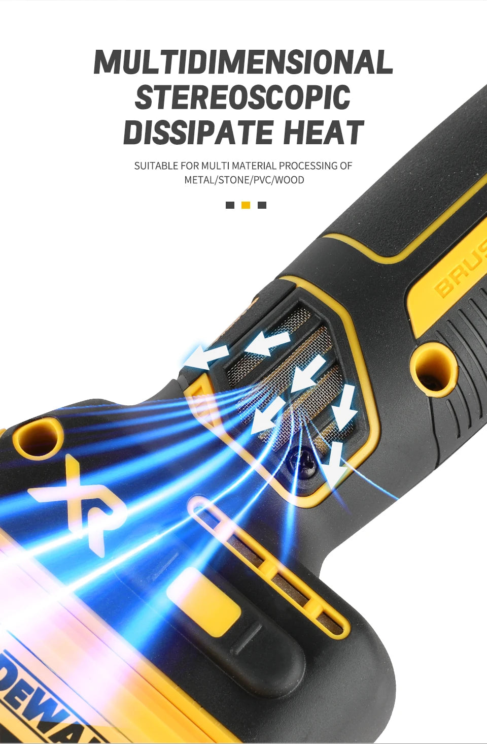 DEWALT DCG405FN 125MM lithium charging angle grinder multifunctional cutting machine wireless polishing machine