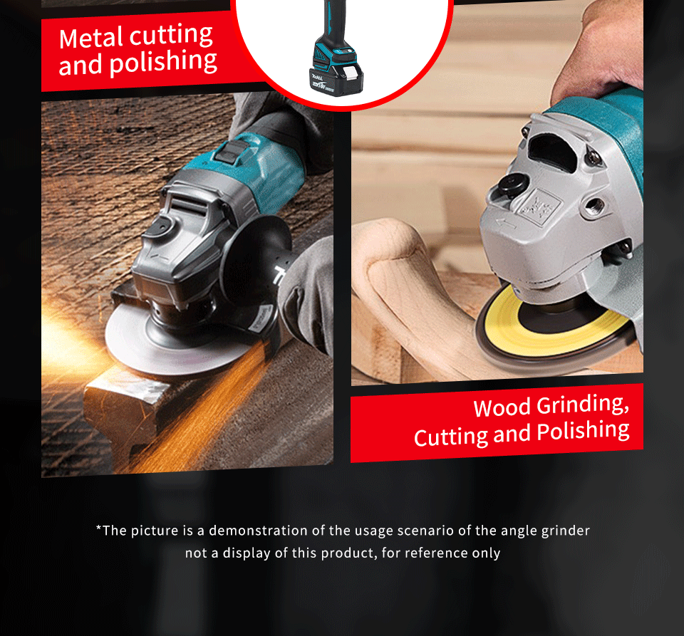 2025 Makita 18V DGA404 Brushless Lithium Electric Angle Grinder Rechargeable Cutting Machine High Power Polishing Machine