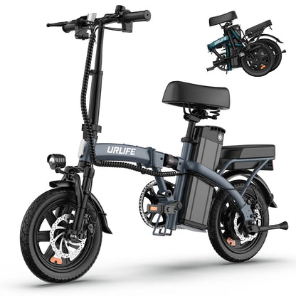 URLIFE F1L E-Bike 350W Brushless Motor 48V7.8AH Battery Adult Portable Electric Bike 14 In Tire City Commuting Electric Bicycle Torange