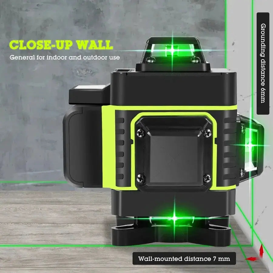 HILDA 16/12 Lines Laser Level Green Line SelfLeveling 360 Horizontal And Vertical Super Powerful Laser Level Green Beam Torange