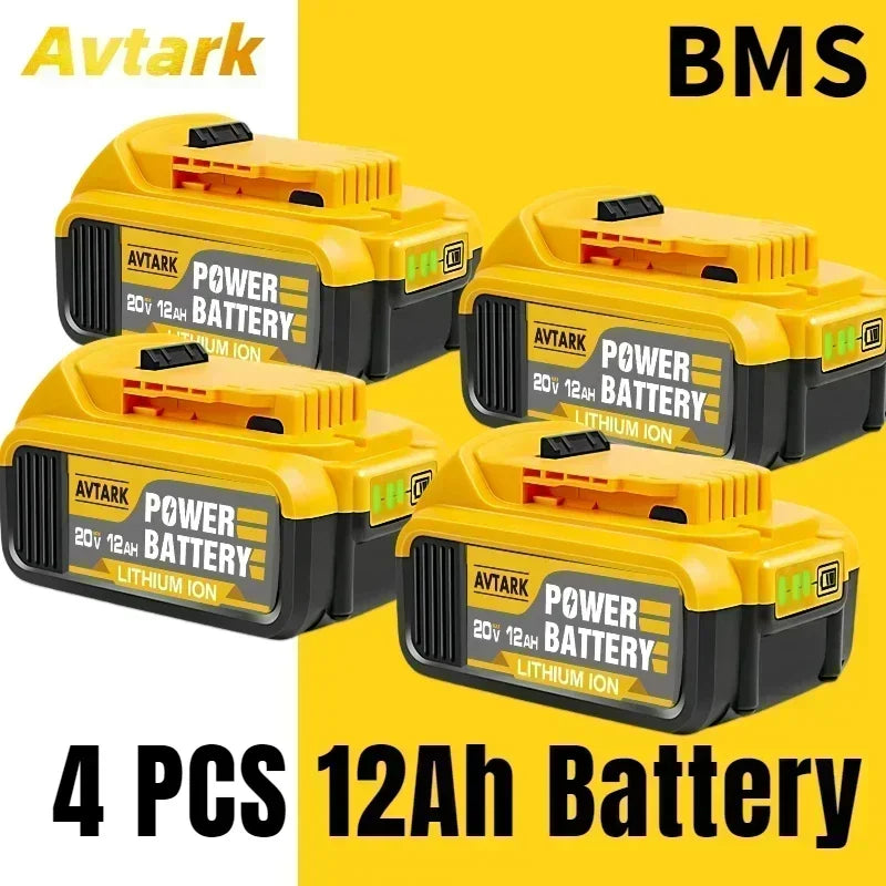 100% Original DCB200 12.0Ah Replacement 20V Battery For Dewalt  replacing lithium batteries 18V DCB184 DCB206 DCB205 DCB204-2