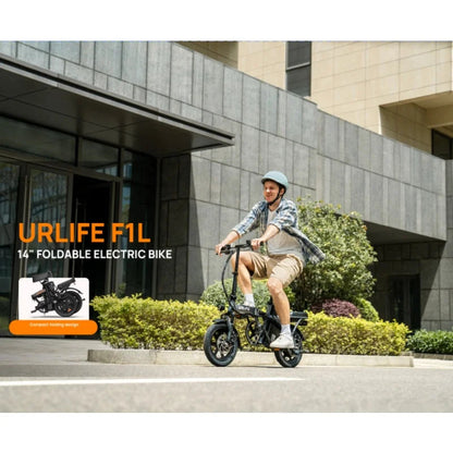 URLIFE F1L E-Bike 350W Brushless Motor 48V7.8AH Battery Adult Portable Electric Bike 14 In Tire City Commuting Electric Bicycle Torange