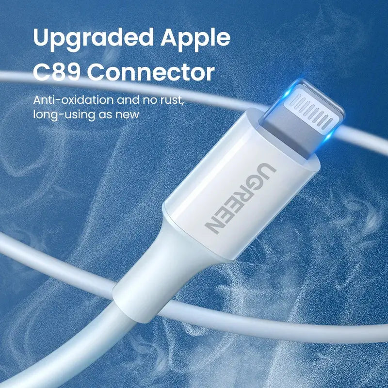 UGREEN MFi USB to Lightning Cable for iPhone 14 13 12 Pro Max 2.4A Fast Charging for iPhone for iPad Phone Data Cable Torange