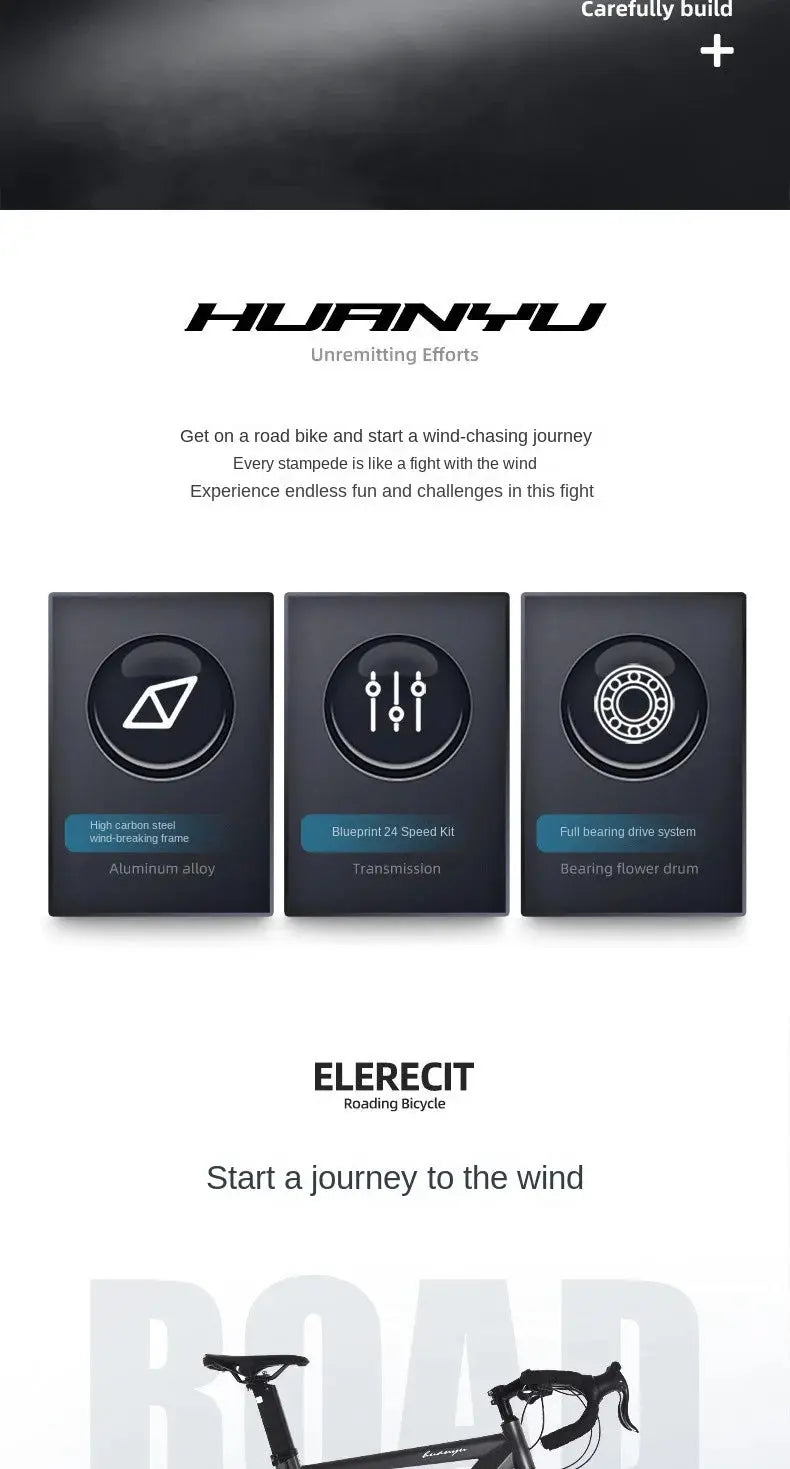 FJ Bend High Carbon Steel Variable Speed Wind Shock Absorber Road Bike Torange