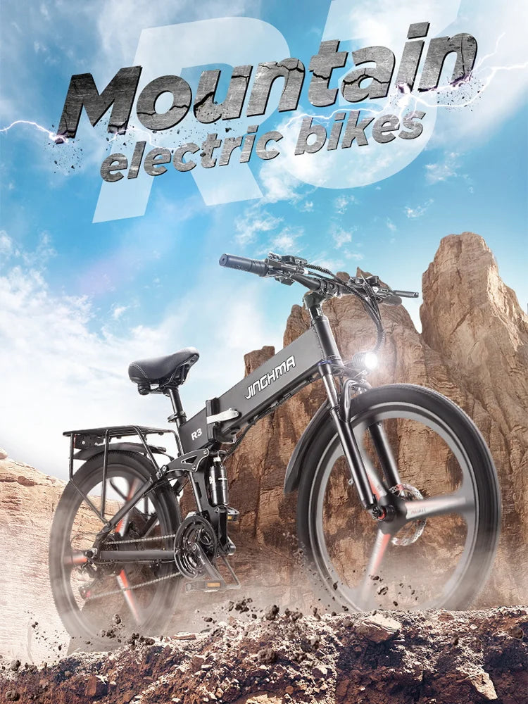 JINGHMA R3 Electric Bicycle 48V 800W e bike men's Mountain bike 26 inch Adult Electric bike Off-road Bike 48V12.8Ah City Ebike
