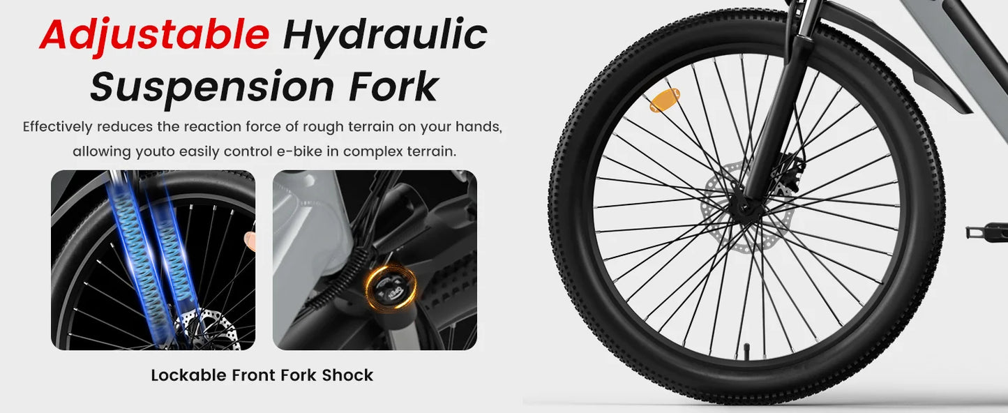 GUNAI 750W Electric Bicycle Motor 27.5Inch Off-road Tyre Electric Bike 48V 10AH Battery Mountain Adults Motorcycle EU Stock