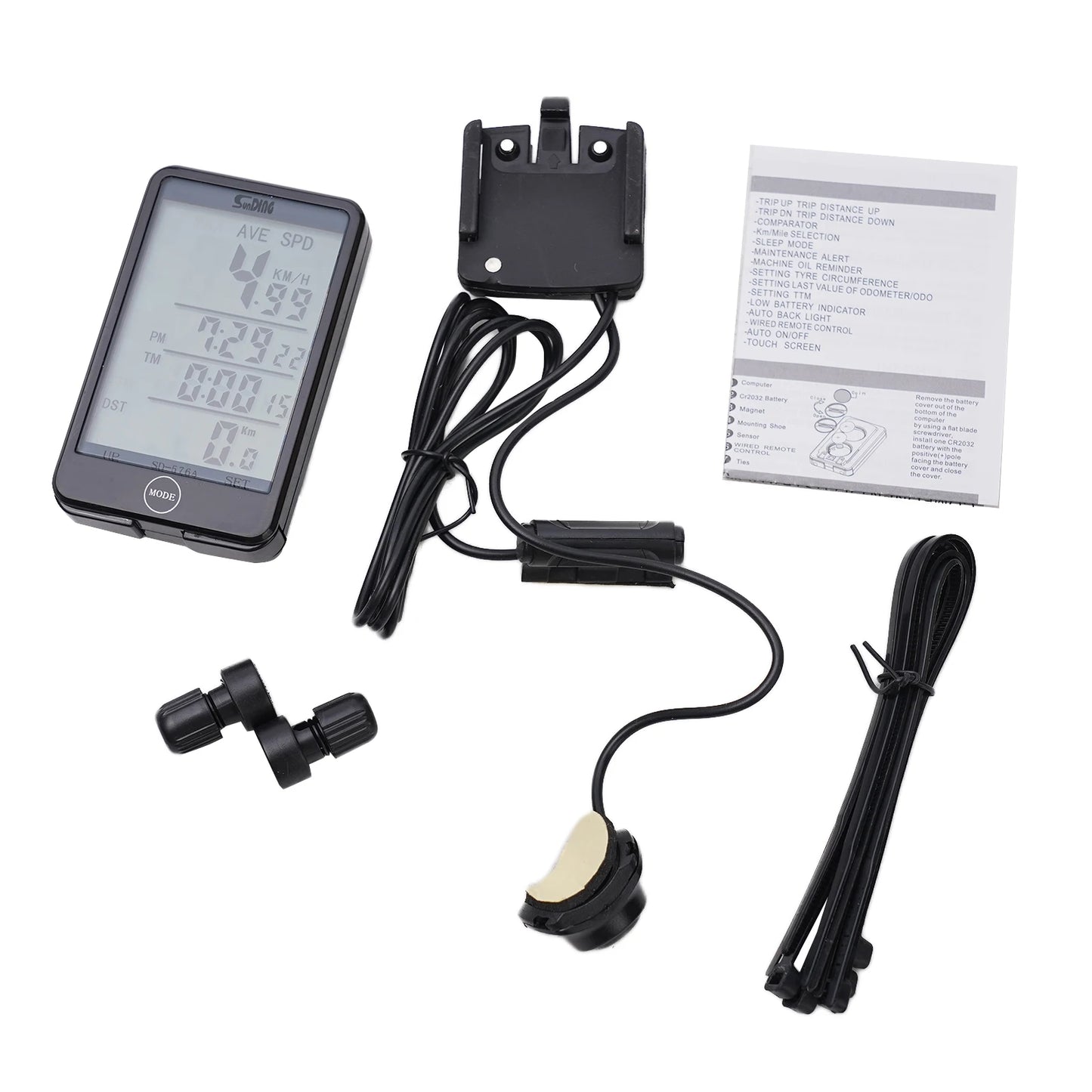 Mountain Road Bike Computer 576A Touch Screen USB Rechargeable Bicycle Speedometer Odometer Cycling Equipment Bicycle Parts