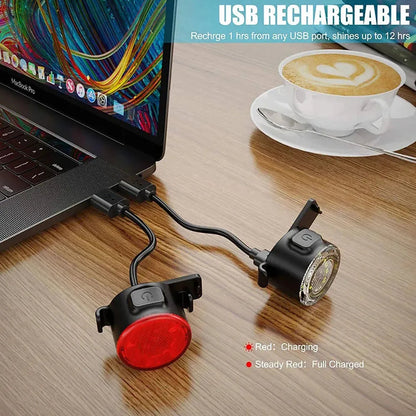 Bicycle Taillights Waterproof MTB Bike Lamp Battery Powered Warning Cycling Tail Light LED Headlight Rear Lamp Torange