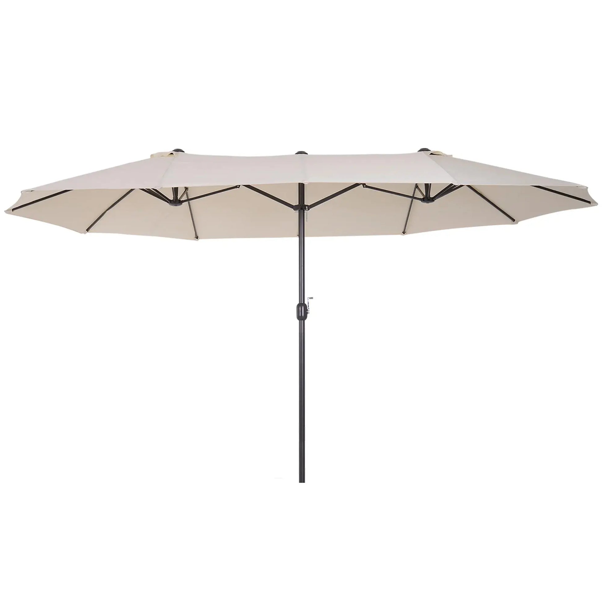 Outsunny Double Canopy Sun Umbrella – 4.6M Diameter (Beige) DS