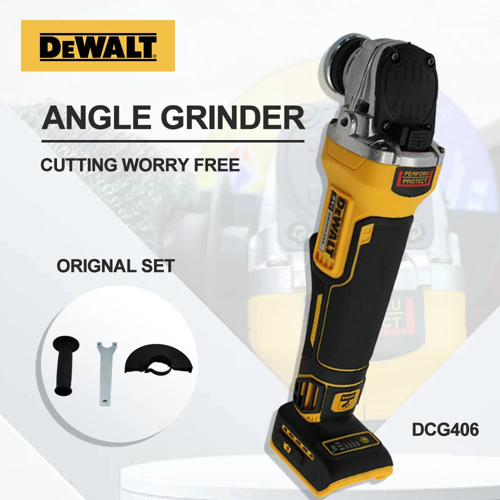 DEWALT DCG406 Kit 100/125MM 20V Angle Grinder Brushless Maglev Metal Cutting Charging Angle Grinder No Battery