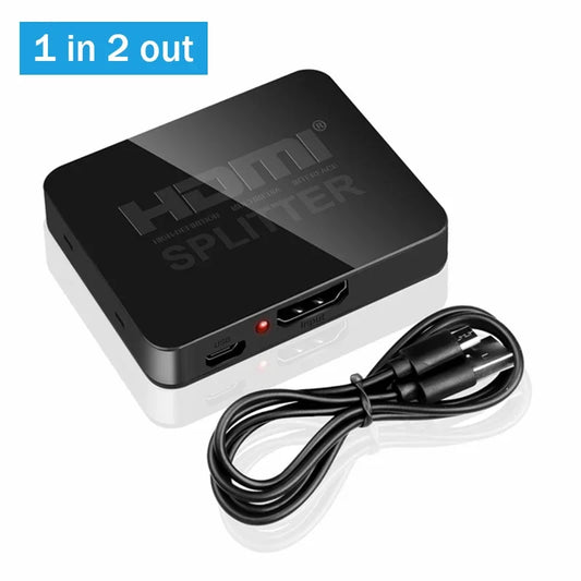 4K HDMI Splitter 1x2 1x4 HDMI Switch 1 in 2 out Video Distributor Splitter 1080P Dual Display for TV PC Laptop Monitor Projector - Torange