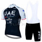 UAE Summer Cycling Jersey Set Men's Cycling Clothing Bicycle Short Sleeve Road Bike Clothes Suit Mtb Maillot Culotte Ciclismo Torange