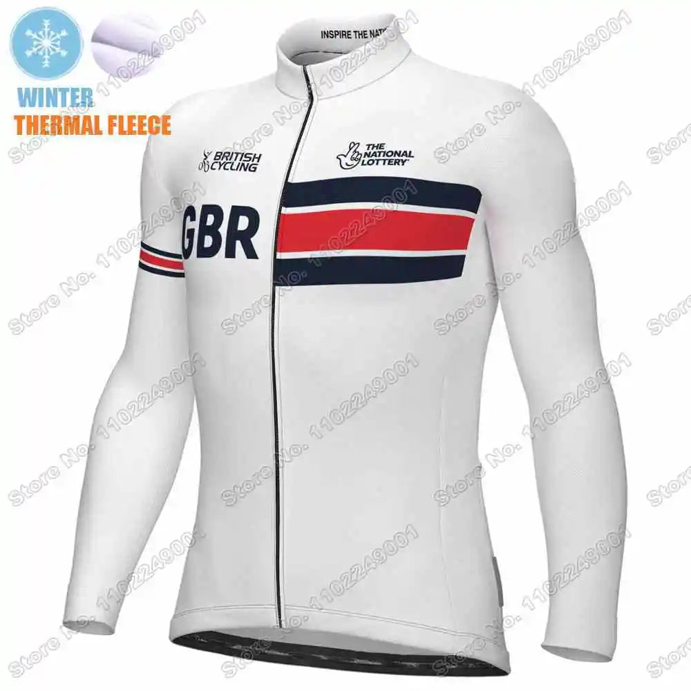 2025 GBR Team Cycling Jersey Long Sleeve World Champion Cycling Clothing Men Race Road Bike Shirts Bicycle jacket Torange