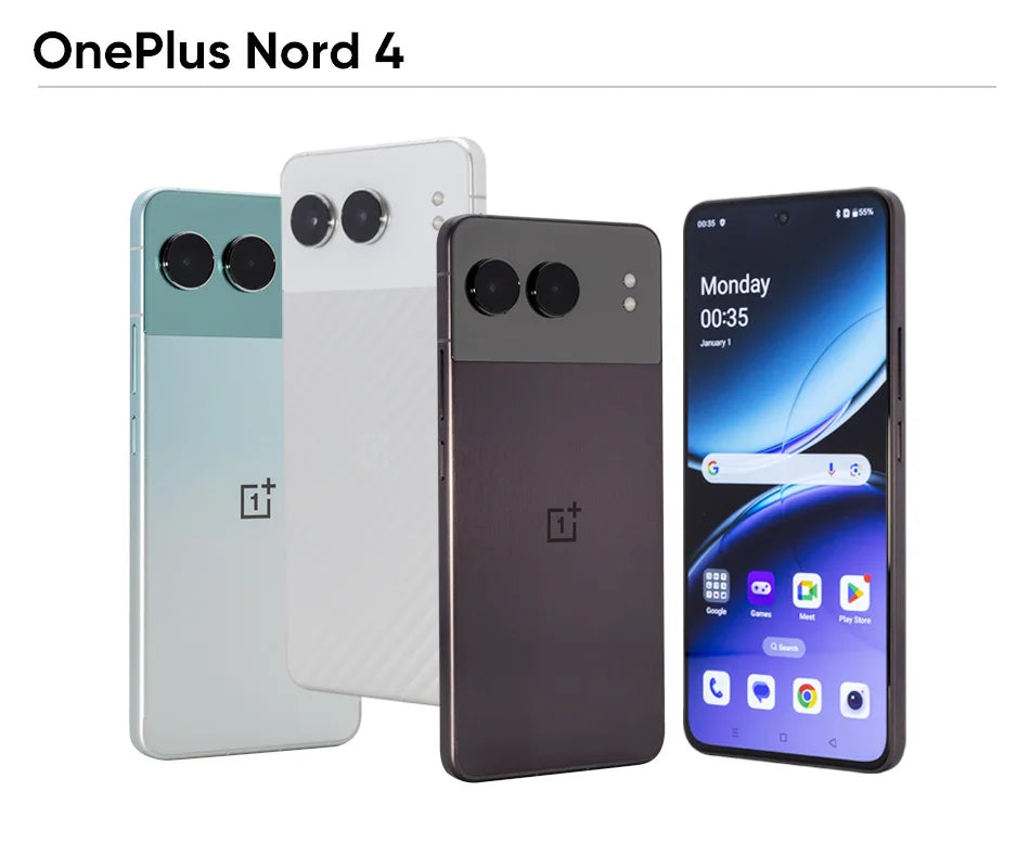 2024 New OnePlus Nord 4 Global Version Snapdragon 7+ Gen 3 6.74"120Hz Fluid AMOLED 50MP SONY Dual Cameras 5500mAh 100W SUPERVOOC