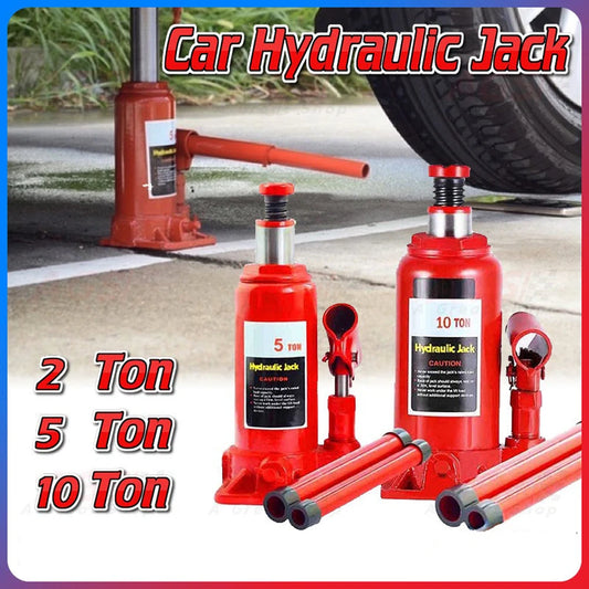 2/5/10 Ton Manual Hand Household Truck Hydraulic Bottle Jack Lift Portable Vertical Hydraulic Car Small Automotive Jack