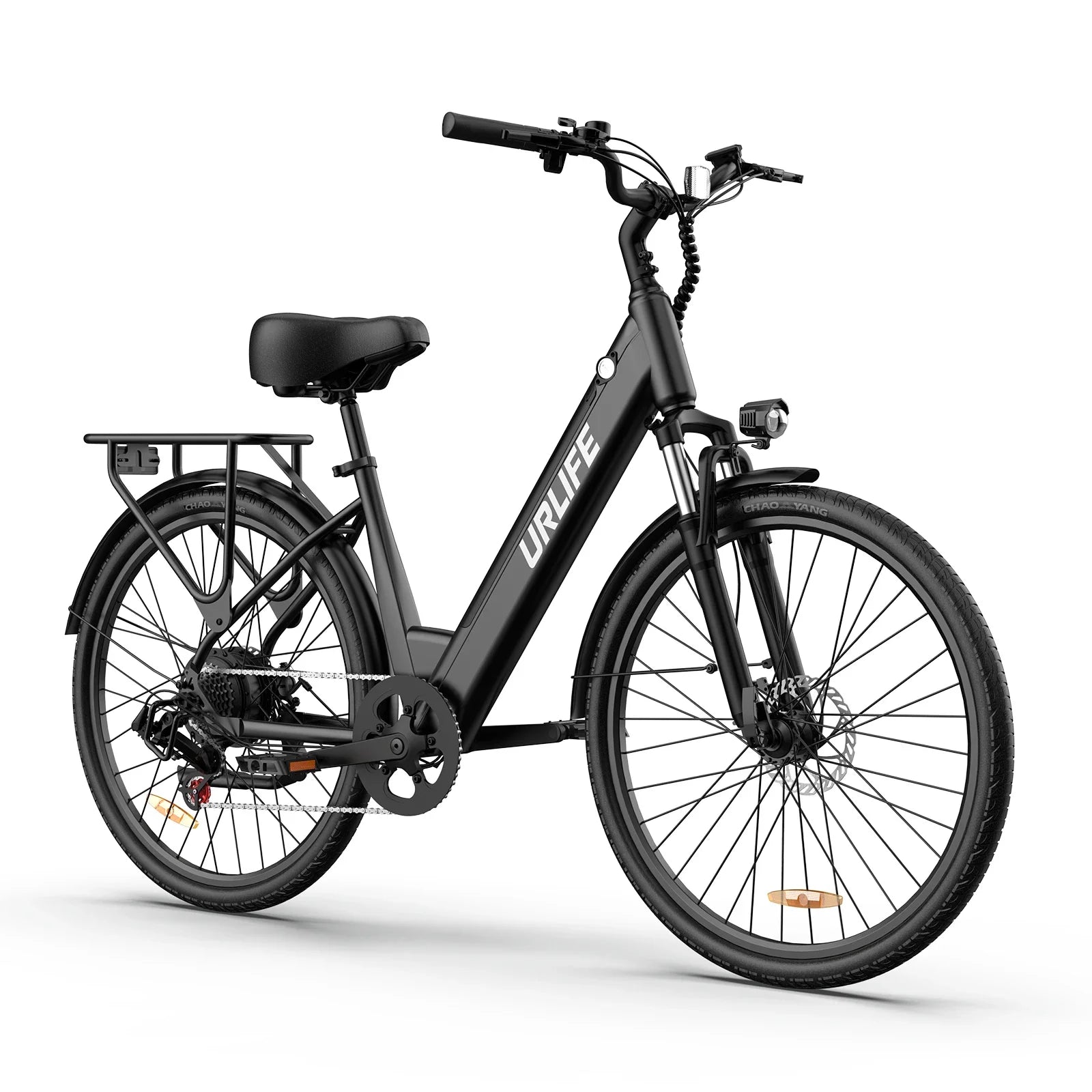 E-bike URLIFE E26 250W Motor 36V13AH Removable Battery High Carbon Steel Frame Electric Bicycle 26 inch Tire Adult Electric Bike Torange