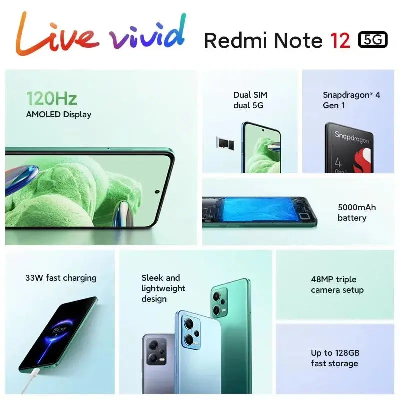 Xiaomi Redmi Note 12 5G 6.67" FHD AMOLED Smartphone DS