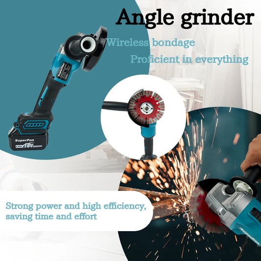 Superpan lithium electric brushless Angle grinder pin wireless grinding machine Multi-functional cutting machine polishing machine