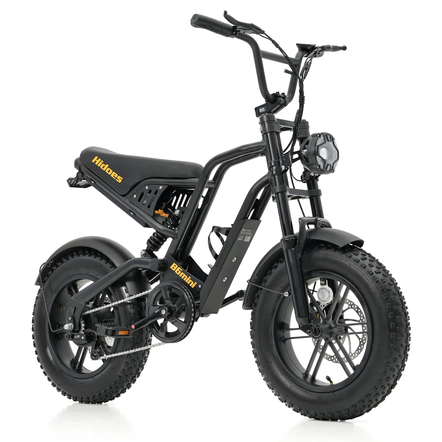 Electric Bike Hidoes B6Mini 500W High Speed Motor 48V10.4AH Battery  Electric Bicycle 16 Inch Off-road Air Fat Tire Adult E-bike Torange