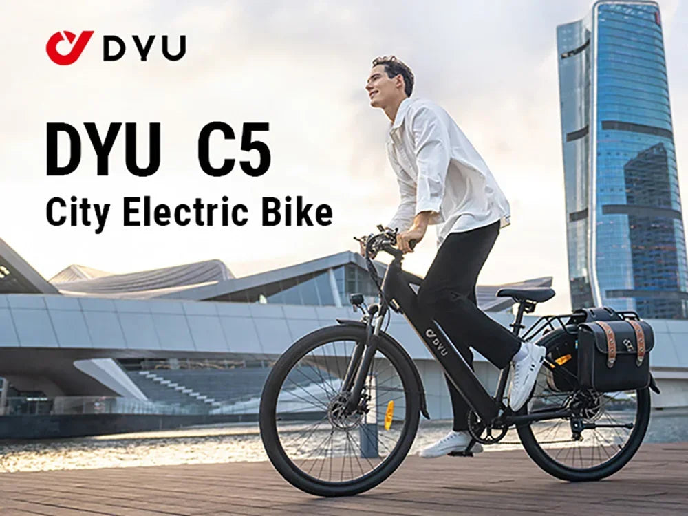 Electric Bicycle DYU C5 350W Brushless Motor 48V10AH Built-in Lithium Battery E-bike 27.5 Inch Tire Adult Urban Electric Bike