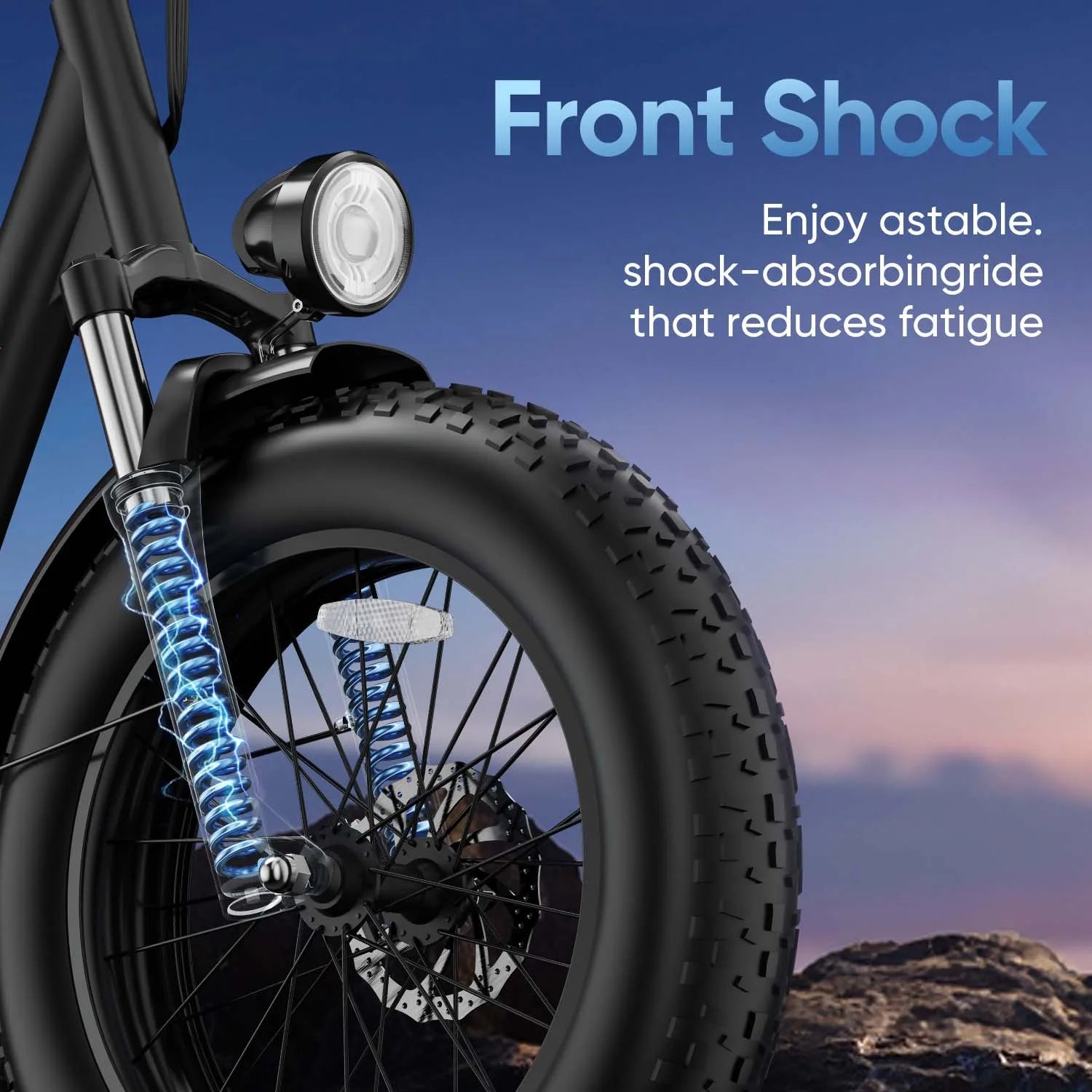URLIFE E20Pro Adult 1500W Peak Power Motor 48V15.6Ah Battery Electric Bicycle E-bike 20*4Inch All Terrain Fat Tire Electric Bike Torange