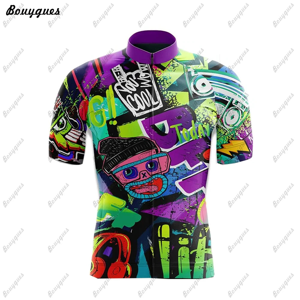 Comics Team Men Cycling Jersey MTB Maillot Bike Shirt Downhill Jersey High Quality Pro Team Tricota Mountain Bicycle Clothing Torange
