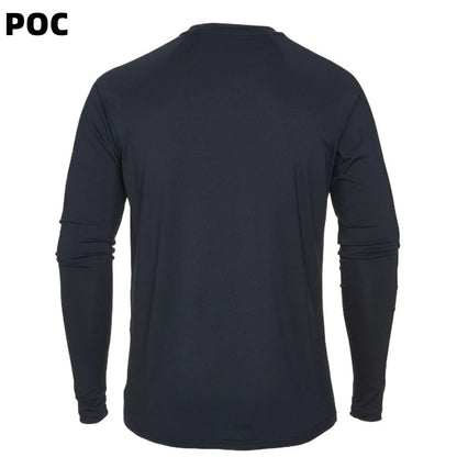 POC Long-sleeved sportswear DH Cycling Clothing Motorcycle T-Shirt Marathon running quick-drying sweat-absorbing sportswear Torange