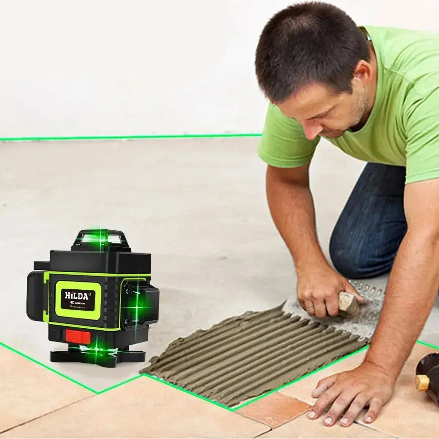 HILDA 16/12 Lines Laser Level Green Line SelfLeveling 360 Horizontal And Vertical Super Powerful Laser Level Green Beam Torange