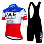 UAE Summer Cycling Jersey Set Men's Cycling Clothing Bicycle Short Sleeve Road Bike Clothes Suit Mtb Maillot Culotte Ciclismo Torange
