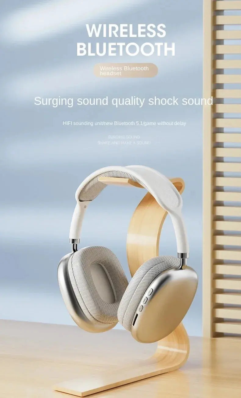 NEW P9 Pro Max Air Wireless Bluetooth Headphones Noise Cancelling Earphones Mic Pods Over Ear Sports Gaming Headset For Apple Torange