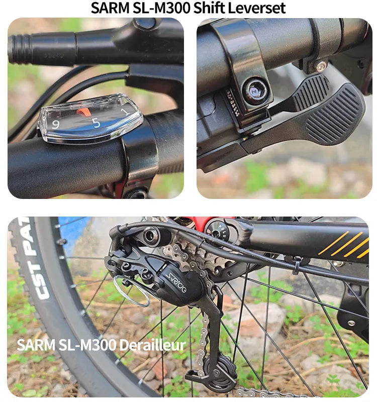 PH001 Electric Bicycles Peak 1000W Motor 48V 20AH Battery Off-Road VTT Electric Mountain Bike 27.5 Inch Fat Tire Electric Bikes