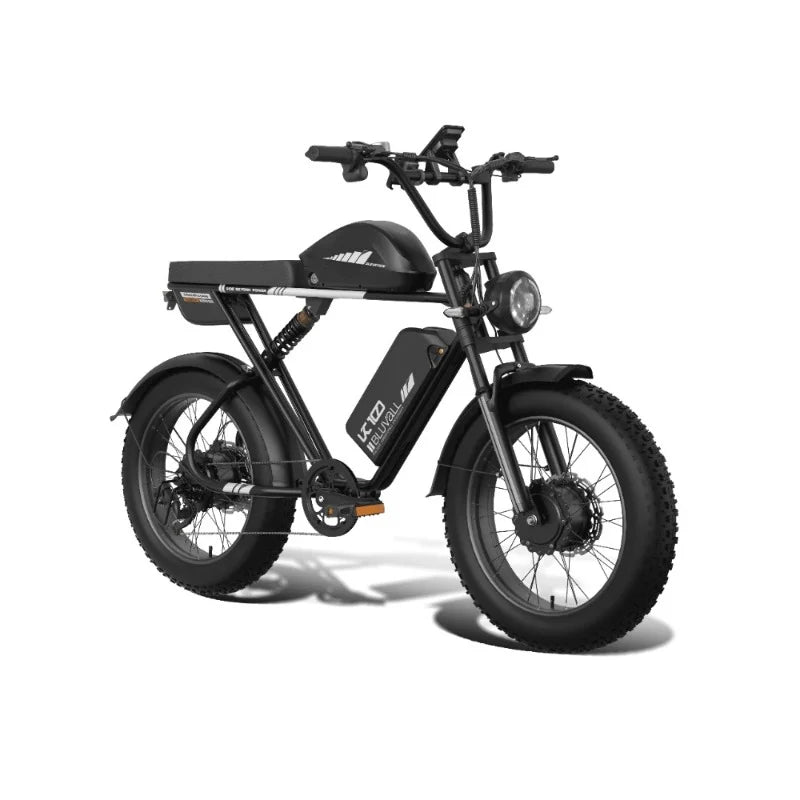 E-bike BLUVALL K10 2000W Brushless Dual Motor 52V43AH Dual Battery Hydraulic Brake Snow E-Bicycle 20 Inch Fat Tire Electric Bike Torange