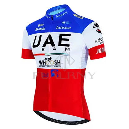 UAE Summer Cycling Jersey Set Men's Cycling Clothing Bicycle Short Sleeve Road Bike Clothes Suit Mtb Maillot Culotte Ciclismo Torange
