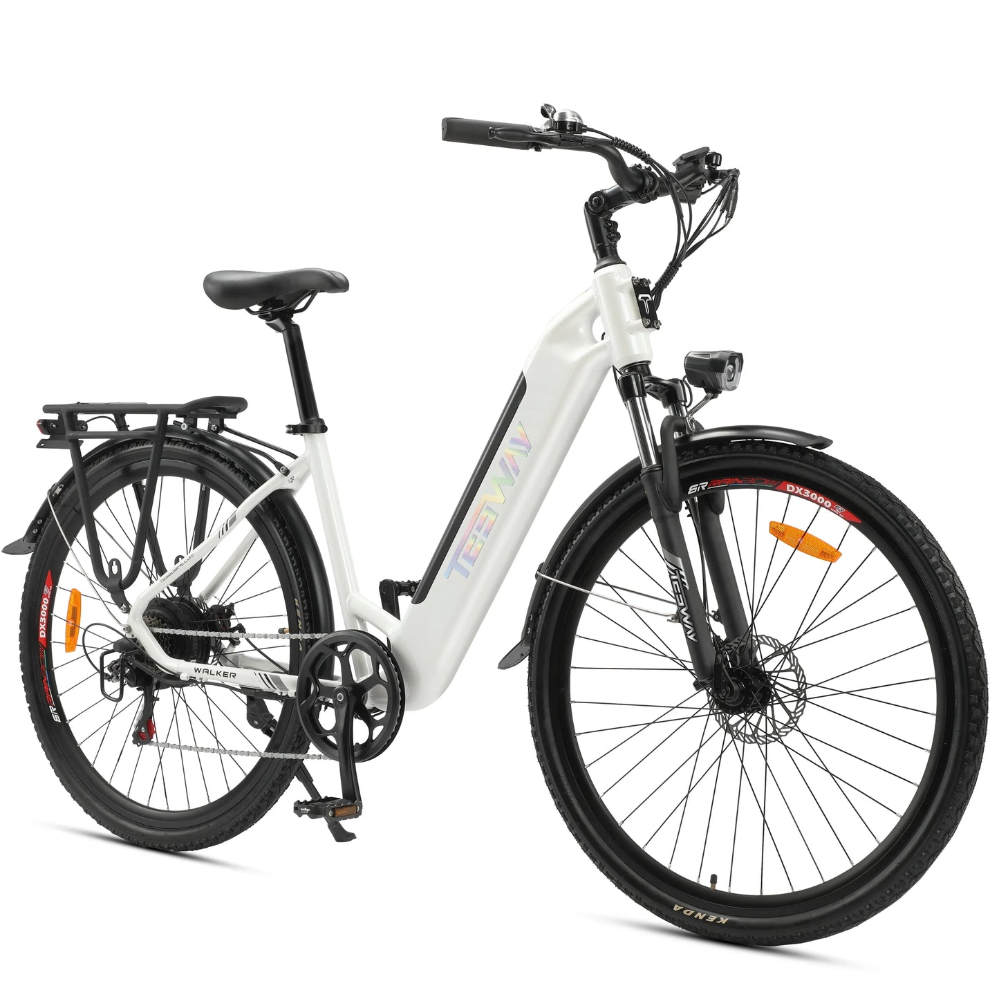 TESWAY E Bike For Adults 500W Motor 48V 12AH Battery 27.5*2.4-inch Tires 40km/h Max Speed 90km Range Mechanical Disc Brakes