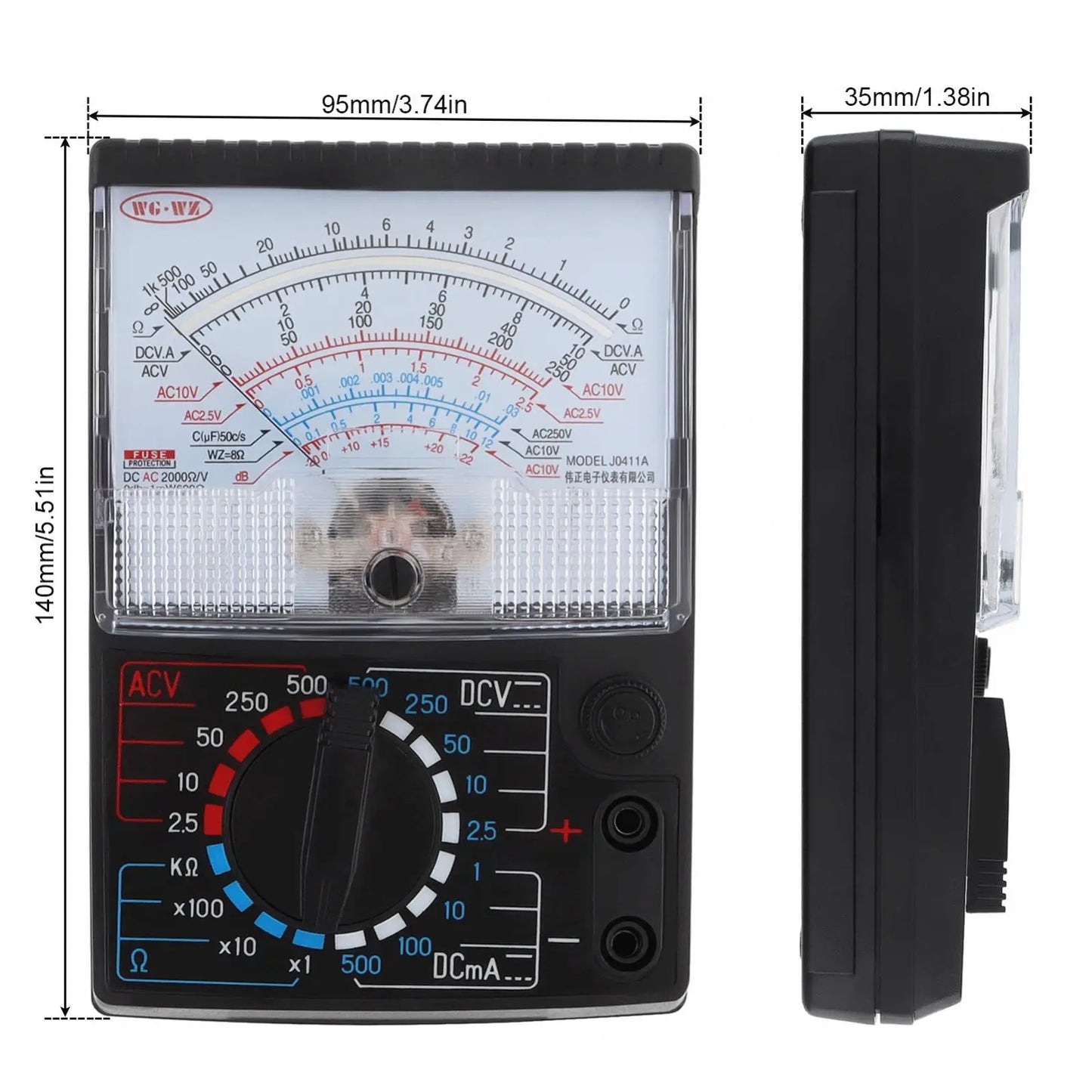 JO411 Mechanical Multimeter Pointer Tester Student Electric Meter Tool Maintenance Multimeter DC AC Voltage Current Resistance