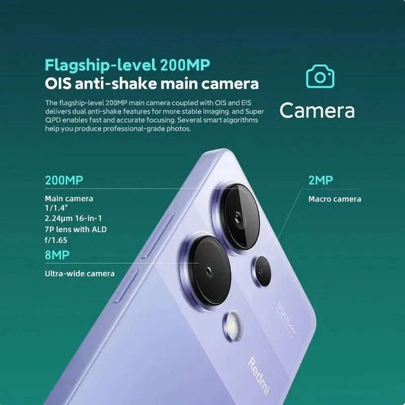 Xiaomi Redmi Note 13 Pro 4G Smartphone MTK Helio G99-Ultra 6.67" AMOLED Display 67W Turbo Charge with 5000mAh - Torange