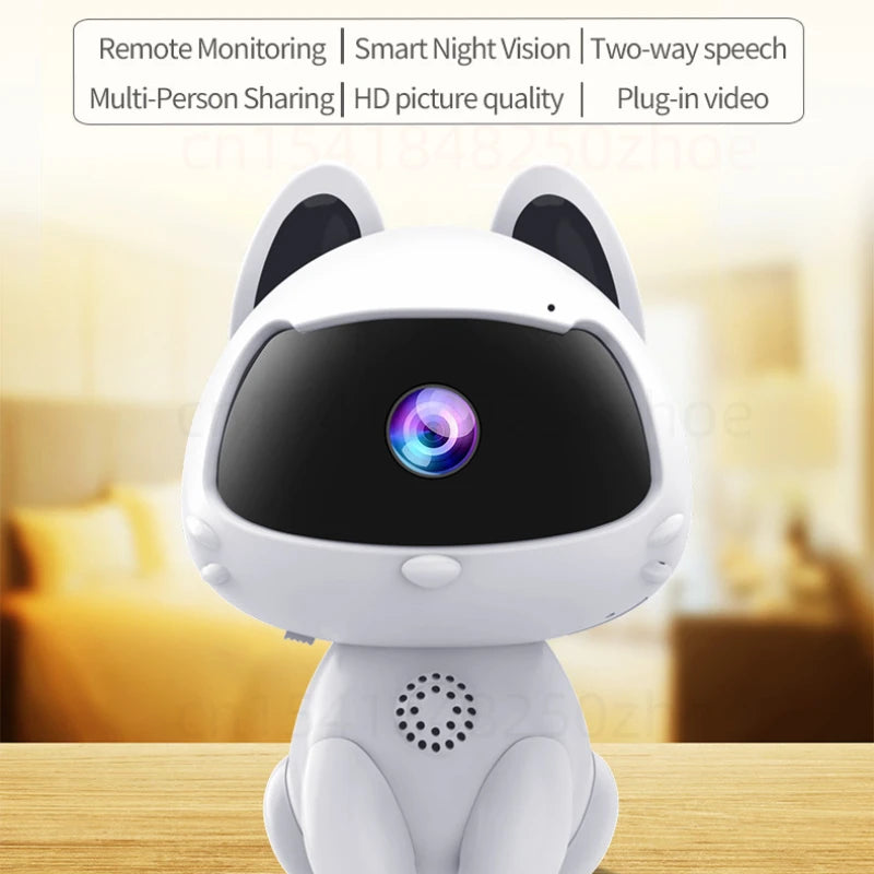 Lovely Mini HD Camera WIFI Voice Remote Video Calls Home Intelligent Monitoring Night Vision Surveillance Indoor Baby Monitor